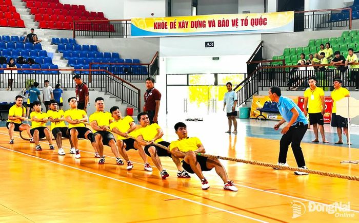 Các vận động viên thi đấu nội dung hạng cân nam. Ảnh: ĐVCC