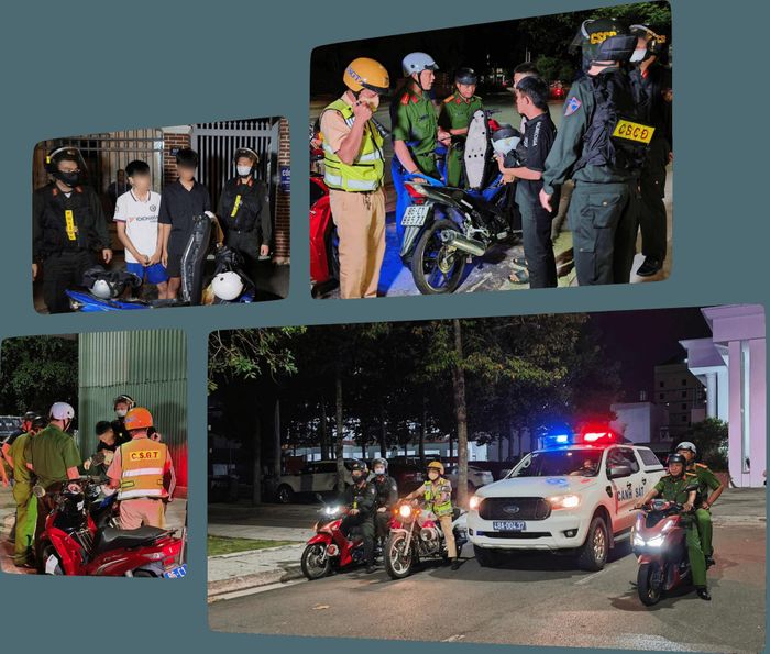 Lực lượng Công an Lâm Đồng tuần tra bảo đảm an ninh trật tự