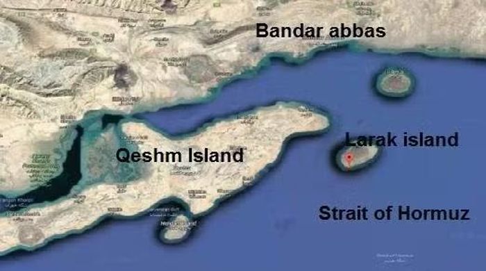 Vị trí đảo Larak của Iran. Ảnh: Google Maps.