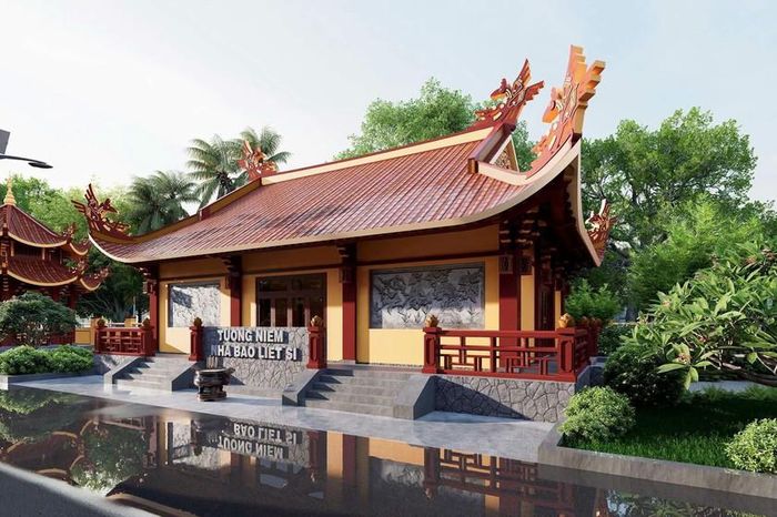 Hình ảnh nhà tưởng niệm nhà báo liệt sĩ. Ảnh: HQ