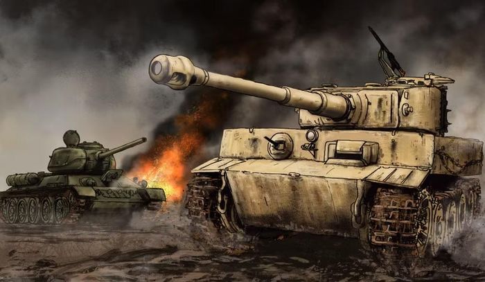 Về giáp, lợi thế của Tiger cũng rất rõ. Tiger có lớp giáp dày, đặc biệt ở phần trước. Trong nhiều tình huống đối đầu trực diện, T-34-85 phải tìm vị trí hoặc khoảng cách thích hợp để tăng cơ hội xuyên giáp, trong khi Tiger có thể khai hỏa từ xa với mức độ tự tin cao hơn.