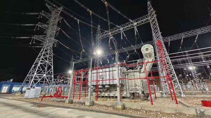 Một góc Trạm biến áp 220kV Phú Quốc. (Ảnh: EVNSPC)