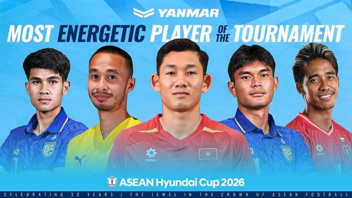 5 cầu thủ được đề cử "Cầu thủ năng lượng nhất" ASEAN Cup 2026. Ảnh: VFF