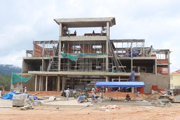 Dự án trường biên giới đang đẩy nhanh tiến độ kịp đón năm học mới.