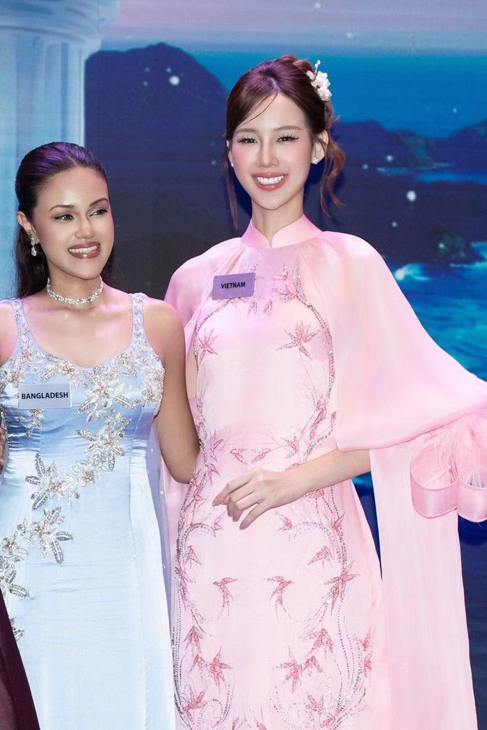 Đại diện Việt Nam trình bày dự án Gen Zero tại Miss World 2026. Ảnh: BTC