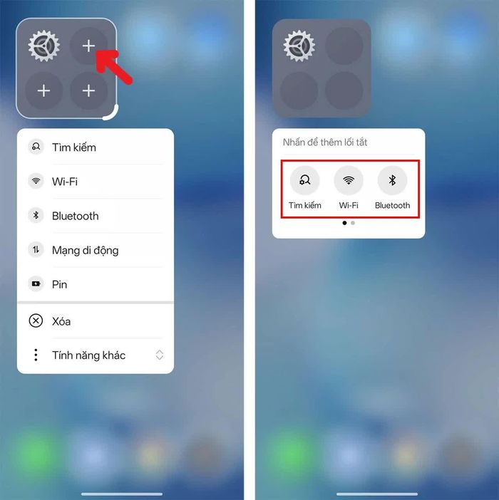 Sau khi mở rộng biểu tượng, nhấn vào dấu “+”.