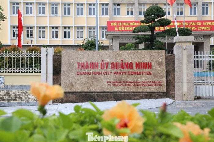  Tại trụ sở Tỉnh ủy trước đây trên đường Nguyễn Văn Cừ, phường Hạ Long, biển tên mới﻿ “Thành ủy Quảng Ninh” đã được lắp đặt. Dòng địa chỉ phía dưới cũng được thay đổi thành “phường Hạ Long, thành phố Quảng Ninh”. 