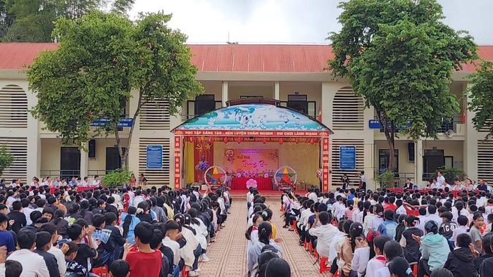 Trường THCS Võ Nguyên Giáp, xã Mường Phăng, tỉnh Điện Biên. Ảnh: NTCC.