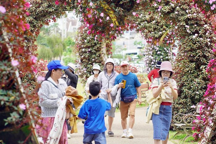 Tại nhiều khu, điểm du lịch tại Đà Lạt, lượng khách tăng cao.