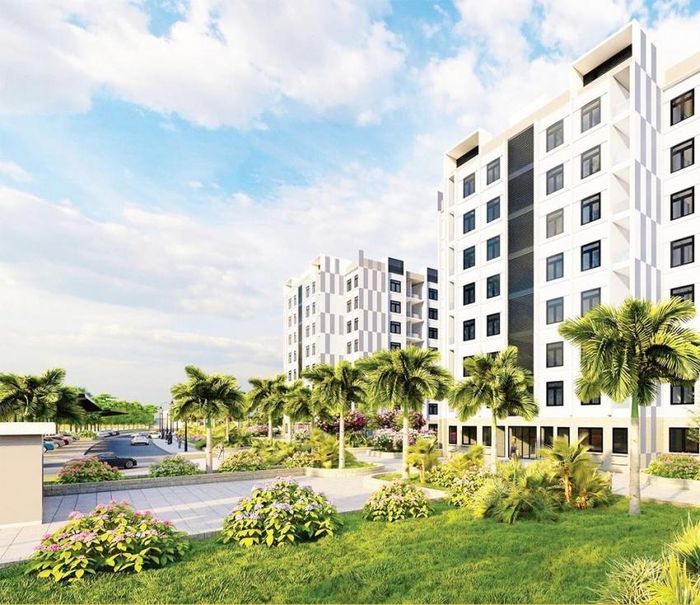 Phối cảnh sau khi hoàn thiện, khu nhà ở với không gian xanh mát