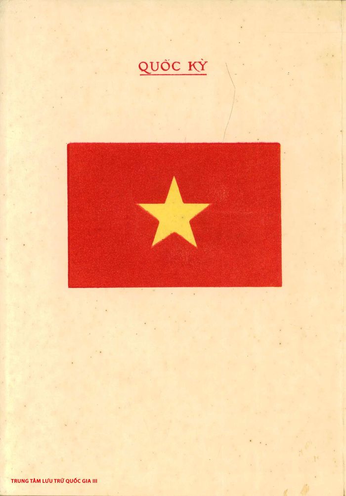 Quốc kỳ được Quốc hội thông qua năm 1955. Nguồn: Trung tâm Lưu trữ quốc gia III