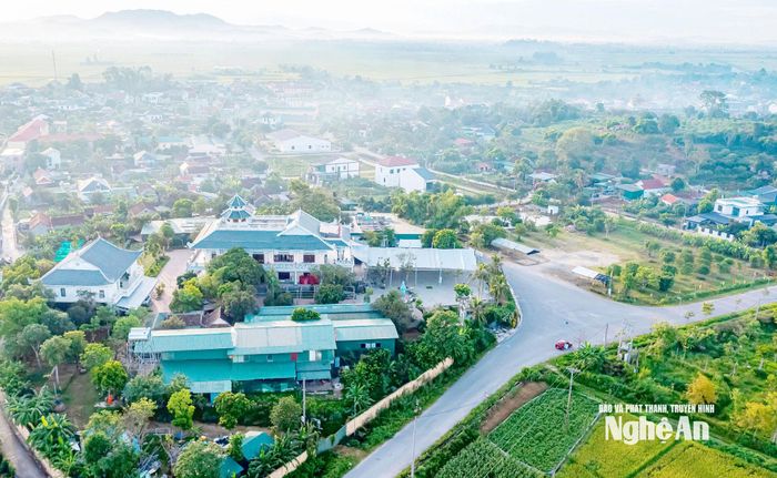 Một góc xã Thanh Thủy (xã Nam Thanh cũ) - nay thuộc xã Nam Đàn. Ảnh: Quốc Đàn