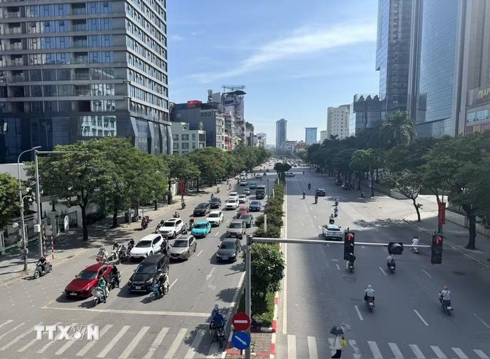 Hình ảnh giao thông tại nút giao Nguyễn Chí Thanh với Hoàng Minh Giám sáng ngày 1/9/2026 khá thông thoáng. (Ảnh: Quốc Lũy/TTXVN)
