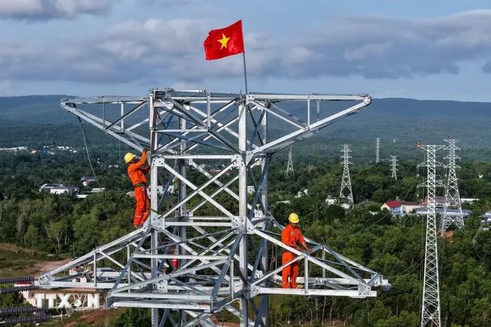 Các công trình điện trên địa bàn đặc khu Phú Quốc (An Giang). (Ảnh: TTXVN phát)