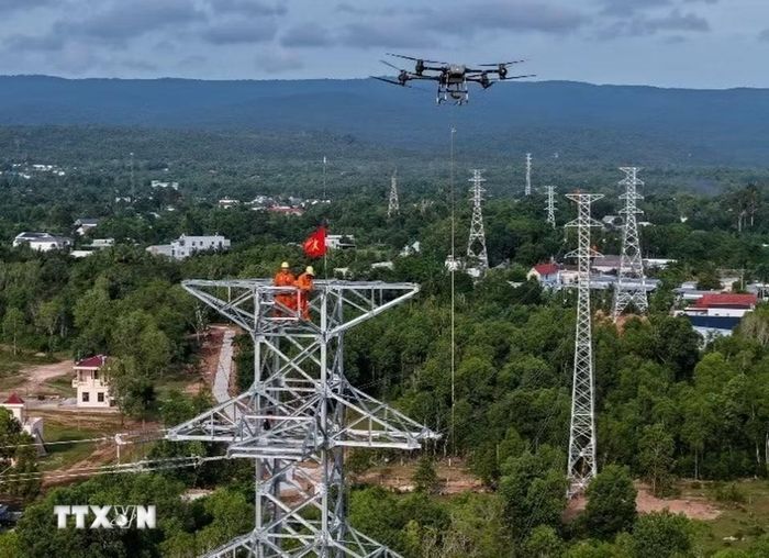 Các công trình điện trên địa bàn đặc khu Phú Quốc (An Giang). (Ảnh: TTXVN phát)