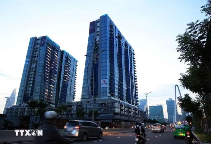 Khu vực lõi Trung tâm tài chính quốc tế ở bán đảo Thủ Thiêm, phường An Khánh, Thành phố Hồ Chí Minh. (Ảnh: Hồng Đạt/TTXVN)