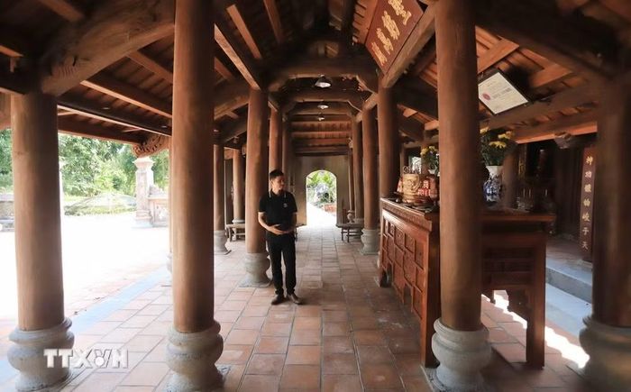 Miếu Hai Thôn-nơi thờ vua Lý Nam Đế và hoàng hậu tại Hưng Yên. (Ảnh: Thế Duyệt/TTXVN)