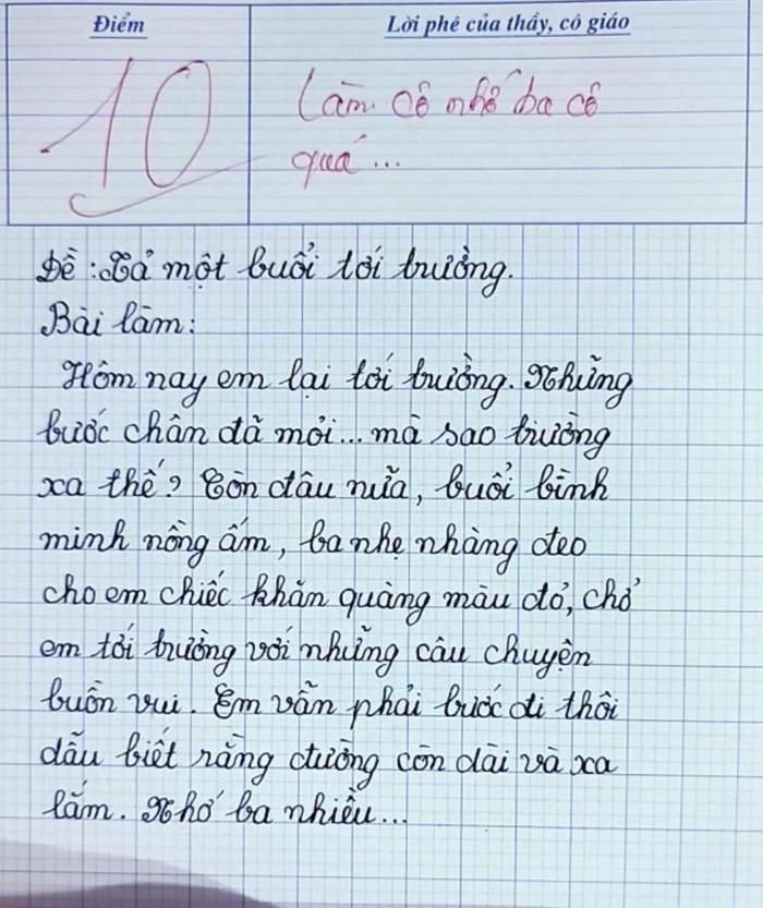 Bài văn gây xúc động.