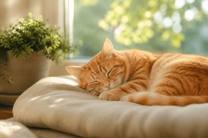 Lúc cam không quậy, ngủ thì rất đáng yêu. Ảnh: Thairath