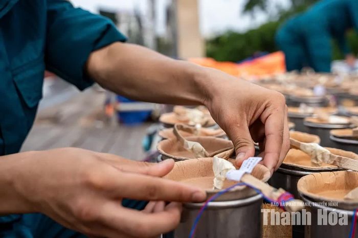 Mỗi ống phóng pháo hoa được dán mã số tương ứng với sơ đồ bố trí, vị trí lắp đặt và chủng loại pháo.
