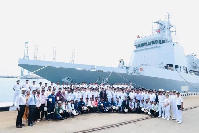 Hải quân Ấn Độ tiếp nhận Samarthak - tàu đa năng nội địa đầu tiên của nước này, tháng 8-2026.
