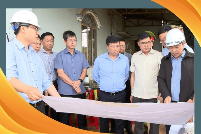 Ủy viên Ban Chấp hành Trung ương Đảng, Bí thư Tỉnh ủy Lâm Đồng Y Thanh Hà Niê Kđăm kiểm tra thực tế khu vực cao tốc Bảo Lộc - Liên Khương, đoạn qua xã Bảo Lâm 2 (Ảnh: Bùi Trung)