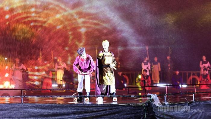 Hình tượng Tướng quân Trần Nhật Duật mở tiệc trà khao quân được tái hiện tại chương trình.