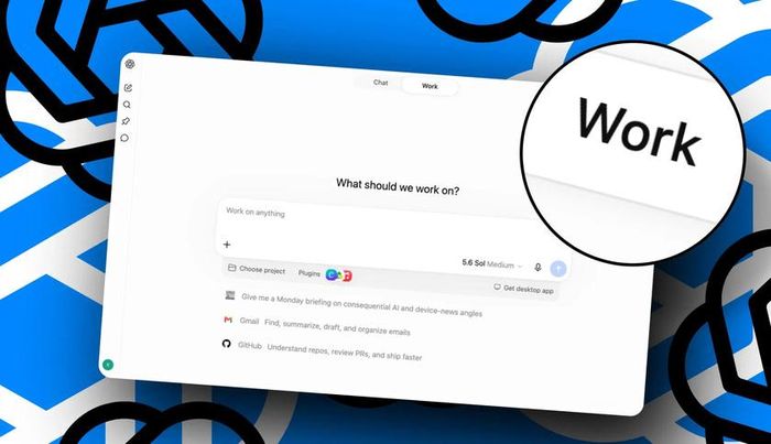 Tháng 7/2026, OpenAI giới thiệu ChatGPT Work, một tác nhân AI được thiết kế để xử lý các nhiệm vụ nhiều bước, có thể thu thập thông tin từ ứng dụng, tệp và quy trình làm việc, sau đó tạo ra các sản phẩm hoàn chỉnh như bảng tính, tài liệu, bài trình chiếu hoặc ứng dụng web. Công cụ được xây dựng trên GPT-5.6 và có thể tiếp tục xử lý một dự án trong nhiều giờ thay vì chỉ trả lời từng câu hỏi riêng lẻ. Hình ảnh: ZDNET