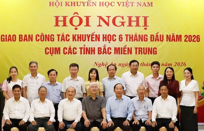 Hội Khuyến học tỉnh Nghệ An chủ trì tổ chức giao ban công tác khuyến học 6 tháng đầu năm 2026 cụm các tỉnh Bắc miền Trung. Ảnh: Quốc Huy