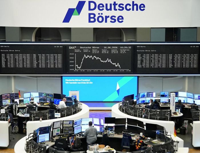 Bảng chỉ số DAX tại Sở Giao dịch chứng khoán Frankfurt. Ảnh: Reuters.