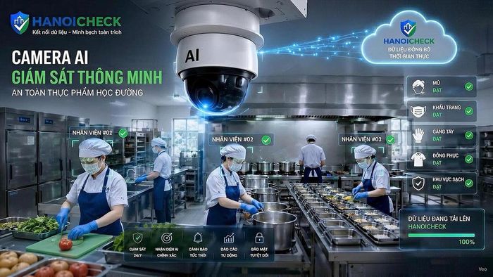 HanoiCheck được xây dựng để kết nối dữ liệu về nhà cung cấp, nguồn thực phẩm, bữa ăn và công tác quản lý tại các cơ sở giáo dục. Ảnh: VGP/Minh Anh.. Ảnh: VGP/Thu Nga.