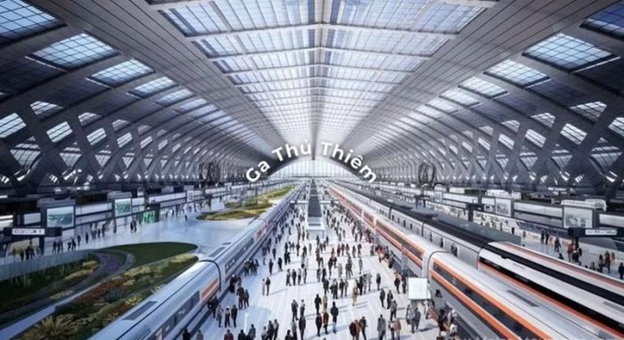 Phối cảnh nhà ga Thủ Thiêm, nơi gặp gỡ của nhiều tuyến metro, đường sắt. (Ảnh: THACO)