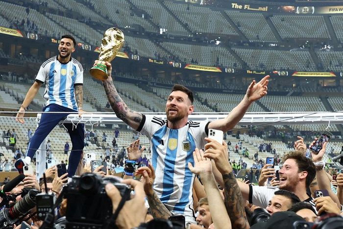 Chức vô địch World Cup 2022 là đỉnh cao sự nghiệp của Messi. Ảnh: FIFA.