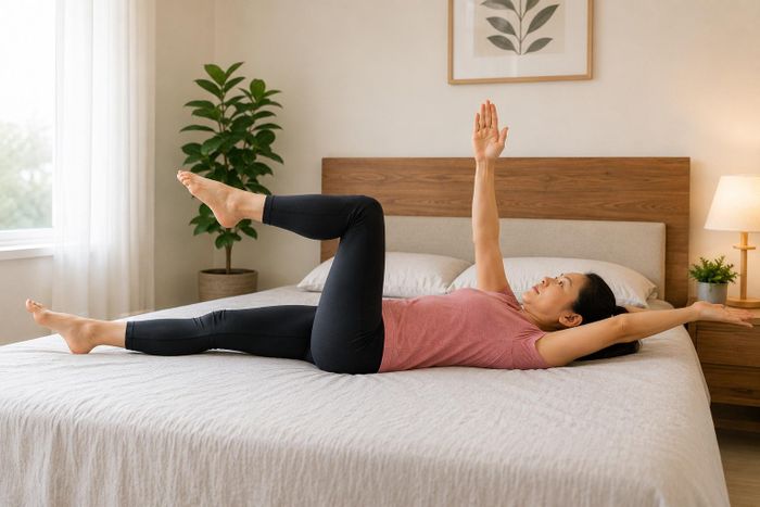Cách thực hiện bài tập con bọ chết. Ảnh AI.