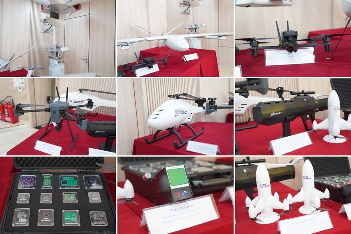  Một số thiết bị UAV và công nghệ phục vụ giải pháp giám sát an ninh, trật tự được giới thiệu tại buổi Lễ. 