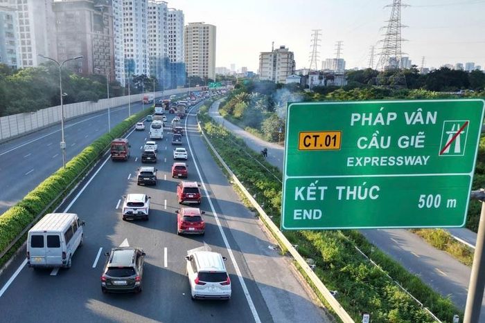 Đoạn cuối cao tốc Pháp Vân - Cầu Giẽ. Ảnh: Tô Thế