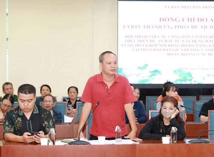 Người dân có đất trong diện GPMB dự án nêu ý kiến