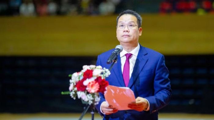 Ông Nguyễn Mạnh Hùng, Phó Bí thư Thành ủy, Chủ tịch Ủy ban nhân dân thành phố Đà Nẵng phát biểu khai mạc.