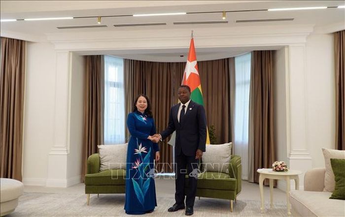 Phó chủ tịch nước Võ Thị Ánh Xuân tiếp Chủ tịch Hội đồng Bộ trưởng Togo Faure Essozimna Gnassingbé.