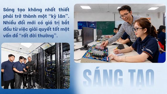 Sinh viên ĐH Phenikaa thực hành trong phòng máy và phòng thí nghiệm kỹ thuật.