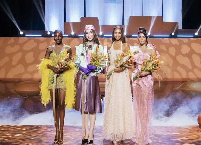 Lê Nguyễn Bảo Ngọc (thứ 2 từ trái qua) thắng Top Model, giành tấm vé vào top 40 Miss World 2026. Ảnh: BTC