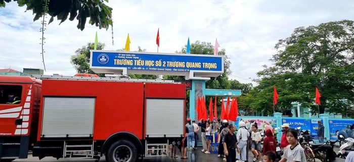 Trường Tiểu học Trương Quang Trọng (phường Trương Quang Trọng, tỉnh Quảng Ngãi), nơi xảy ra sự việc.