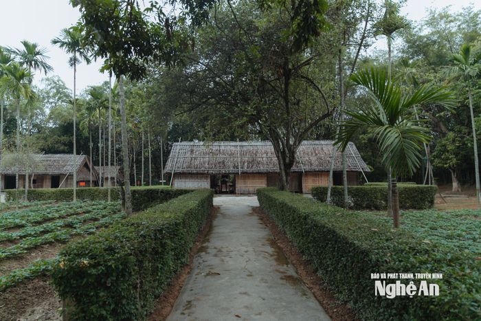 Ngôi nhà tranh 5 gian của cụ Hoàng Đường và cụ Nguyễn Thị Kép, ông bà ngoại Bác Hồ.