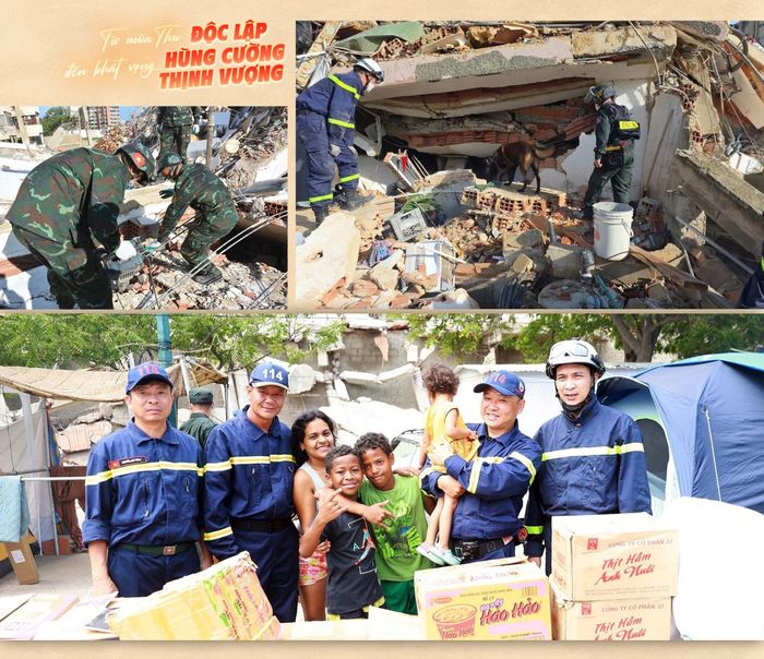 Đoàn Việt Nam nỗ lực tìm kiếm các nạn nhân còn mắc kẹt và trao tặng nhu yếu phẩm, thực phẩm cho các nạn nhân động đất tại Venezuela.