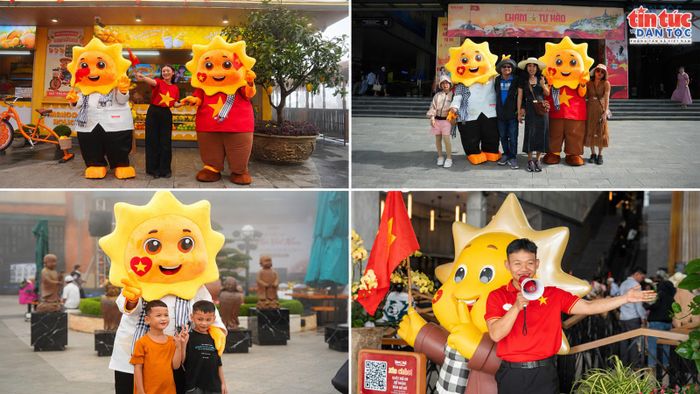 Du khách thong thả dạo chơi, chụp ảnh check in và ngắm cảnh trong tiết trời dễ chịu trên đỉnh núi.