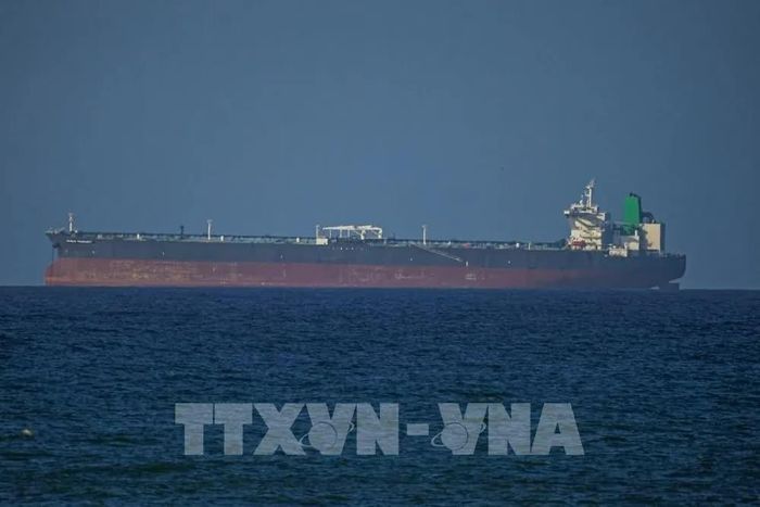 Con tàu di chuyển qua eo biển Hormuz. Ảnh: AA/TTXVN