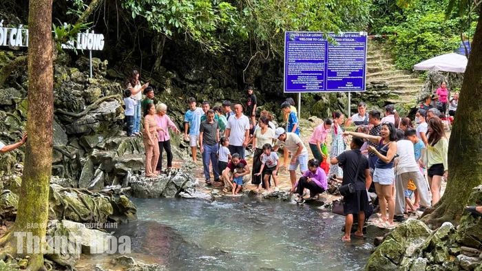 Ở miền Tây xứ Thanh, khu du lịch suối cá Cẩm Lương, xã Cẩm Tú trở thành một trong những điểm đến thu hút du khách.