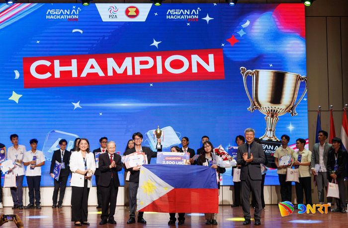 Đội CIT-U Shane-nanigans (Philippines) nhận giải Nhất tại Vòng chung kết ASEAN AI Hackathon 2026.