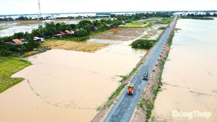 Dự án Xây dựng tuyến đường tỉnh 857 thi công “xuyên lễ”. Các nhà thầu đang tập trung triển khai đồng bộ các hạng mục thi công.