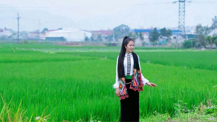 Phụ nữ Thái khu vực Mường Lò trong trang phục truyền thống, tự hào gìn giữ bản sắc văn hóa dân tộc trong dịp Tết Độc lập.